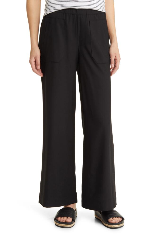 Wit & Wisdom High Waist Patch Pocket Wide Leg Pants in Black Cover