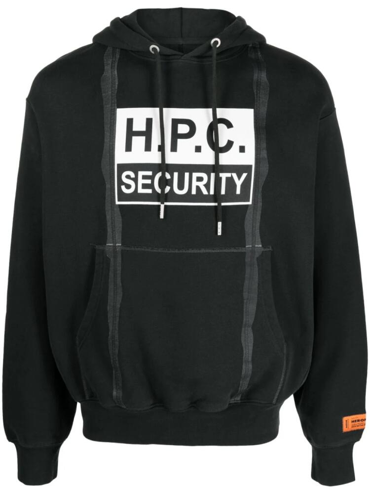 Heron Preston H.P.C Security Tape cotton hoodie - Black Cover