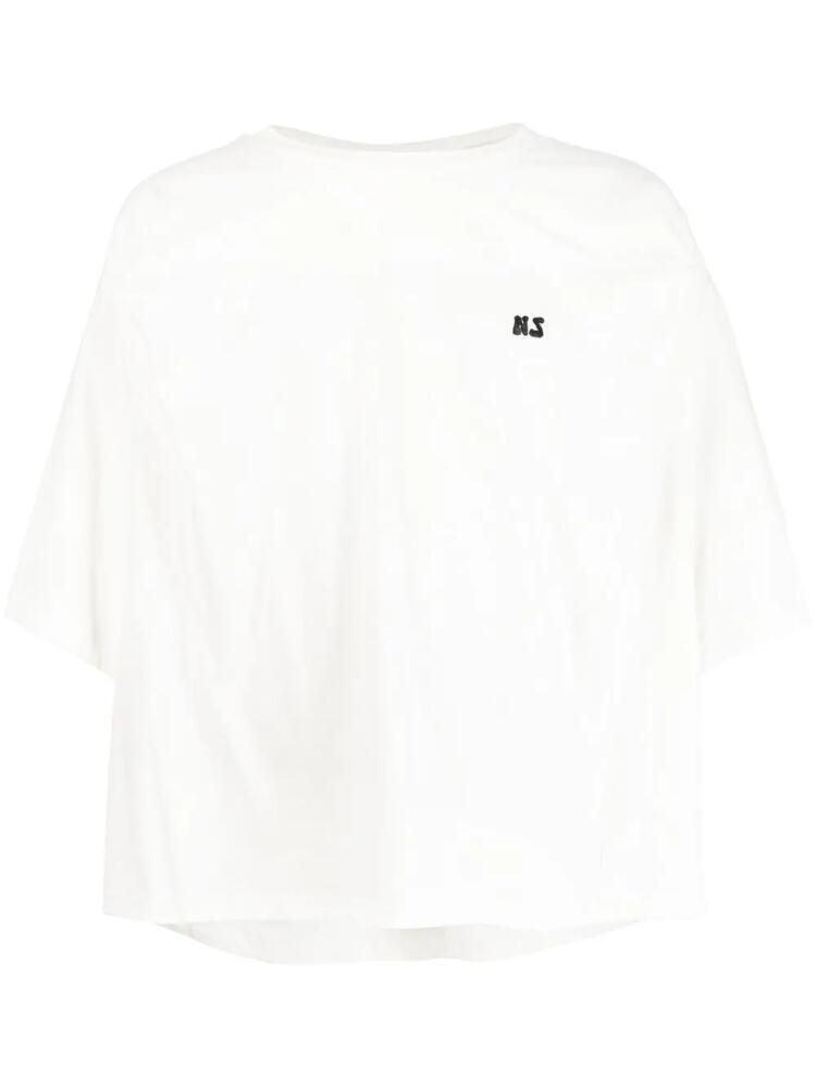 Natasha Zinko logo-print round-neck T-shirt - White Cover