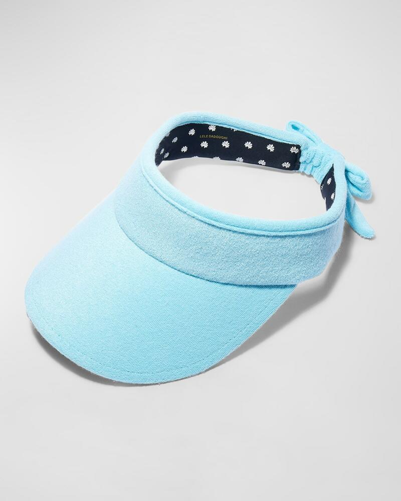 Lele Sadoughi Aqua Bow-Tie Visor Cover