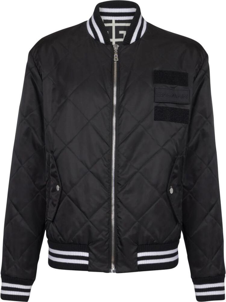 Balmain quilted bomber jacket - Black Cover