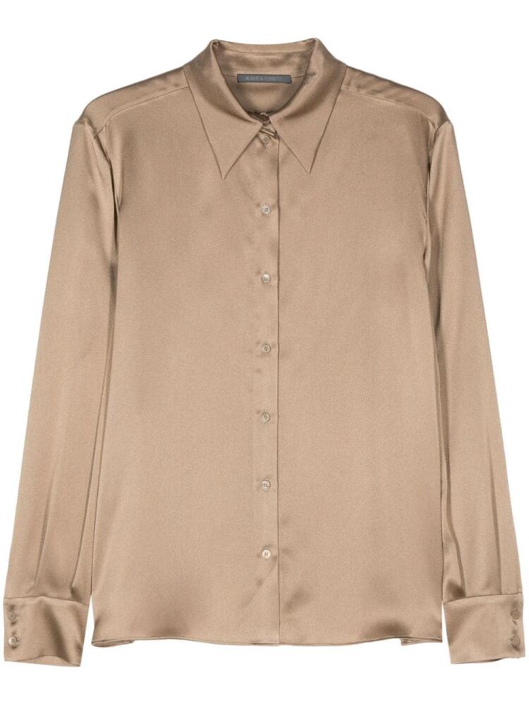 Alberta Ferretti satin shirt - Neutrals Cover