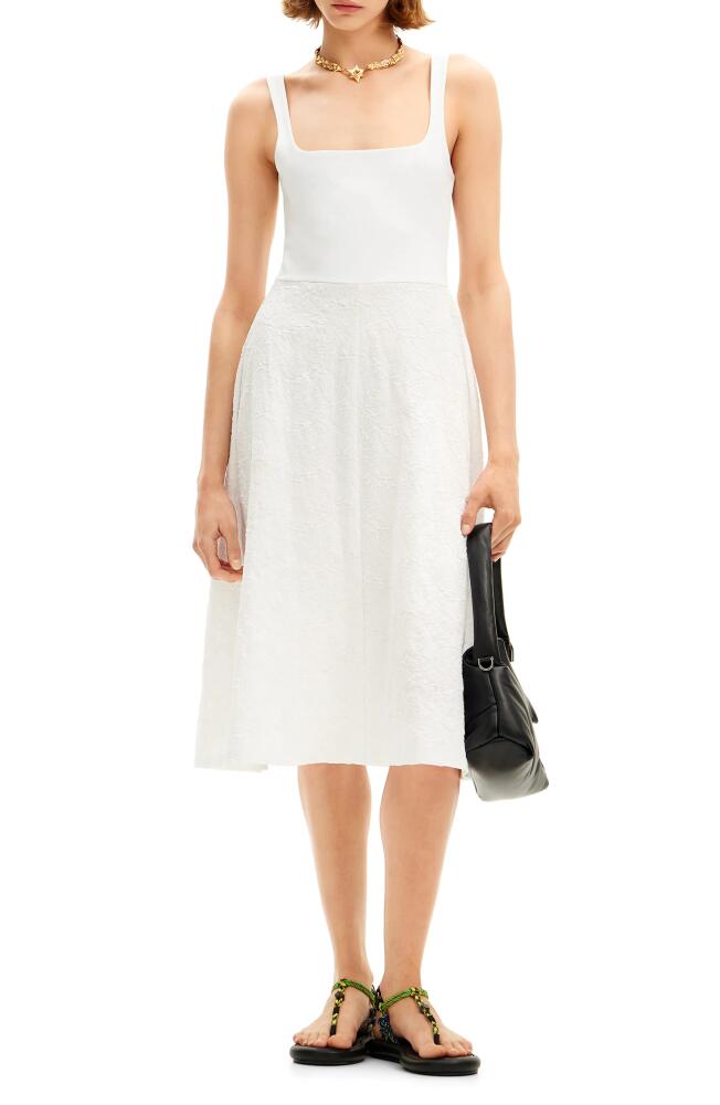 Desigual Luka Jacquard Skirt Midi Dress in White Cover