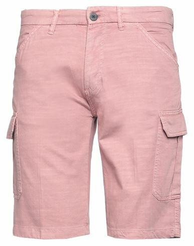 Yes Zee By Essenza Man Shorts & Bermuda Shorts Pastel pink Cotton, Linen Cover