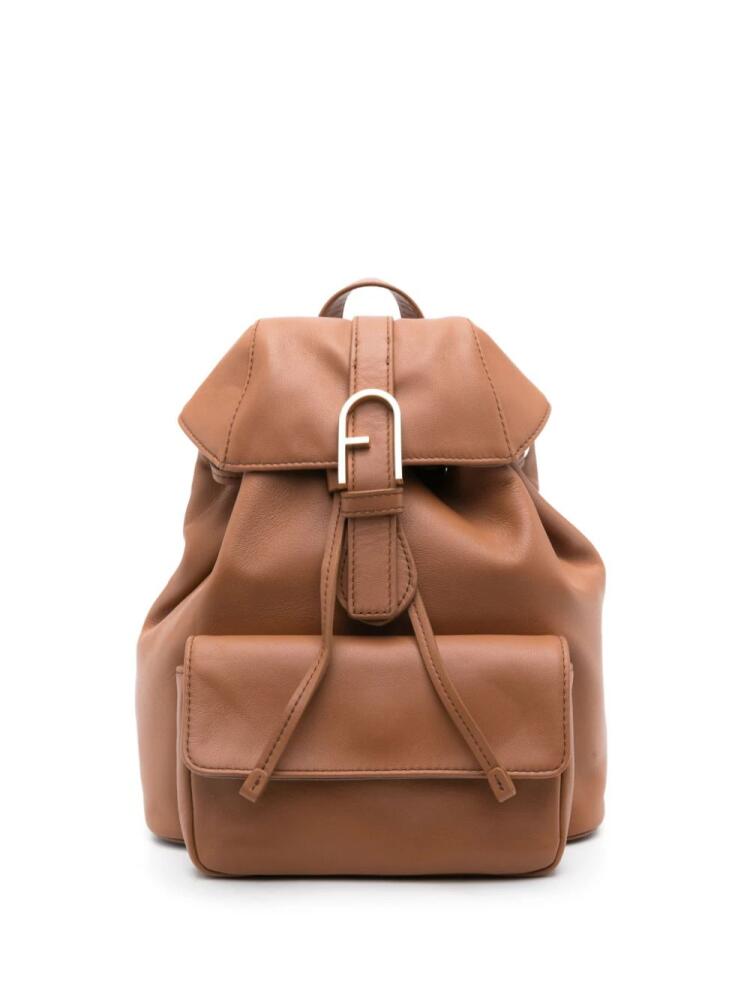 Furla small Flow backpack - Brown Cover