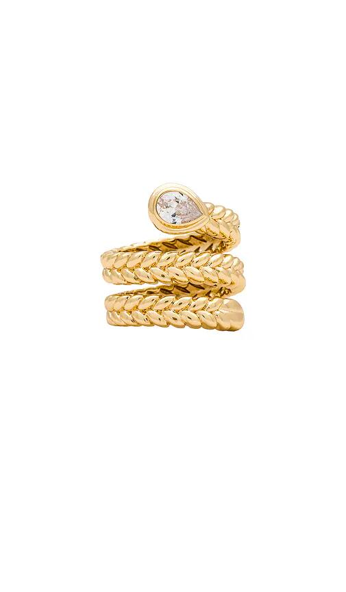 Lili Claspe Emmeline Wrap Ring in Metallic Gold Cover