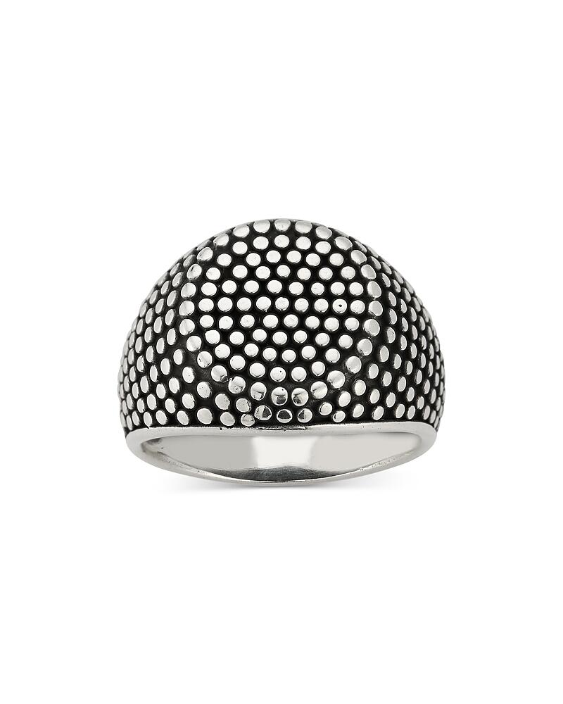 Milanesi And Co Men's Sterling Silver Bead Texture Signet Ring Cover