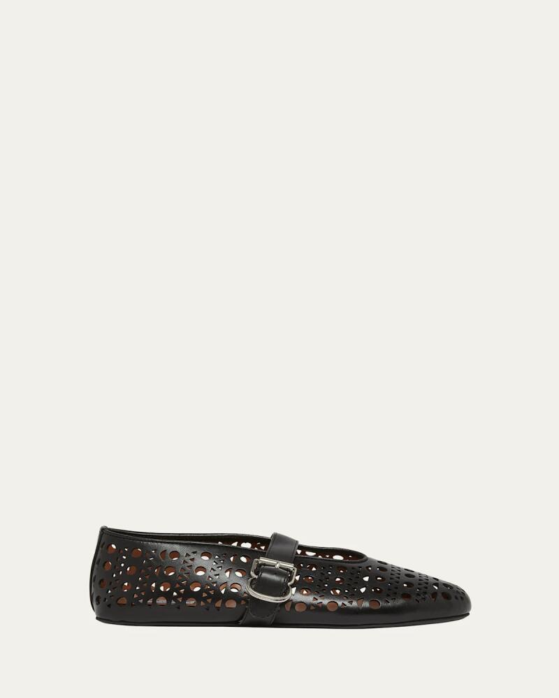 ALAIA Vienne Cutout Mary Jane Ballerina Flats Cover