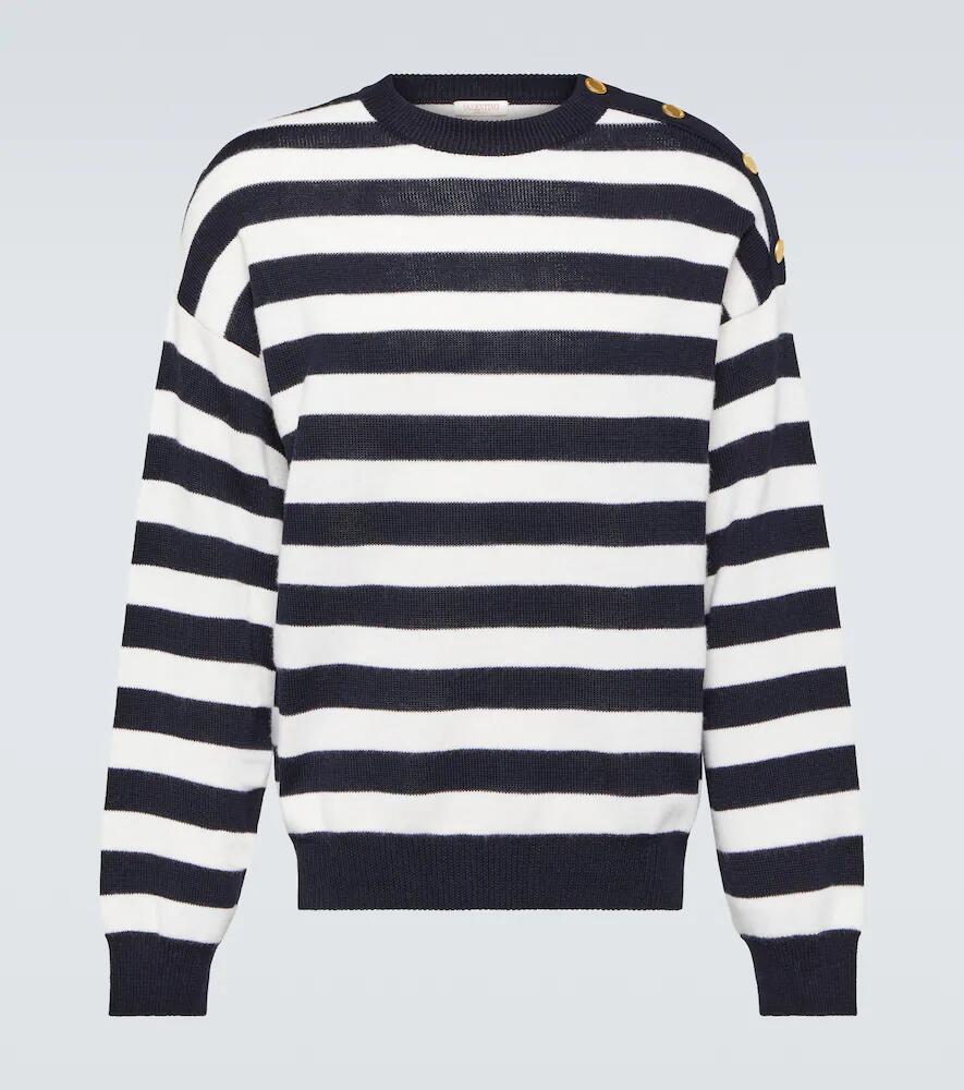 Valentino Striped cotton and wool sweater Cover