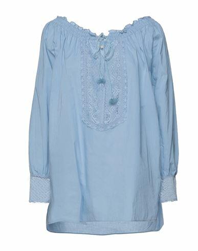 True Royal Woman Top Azure Cotton Cover