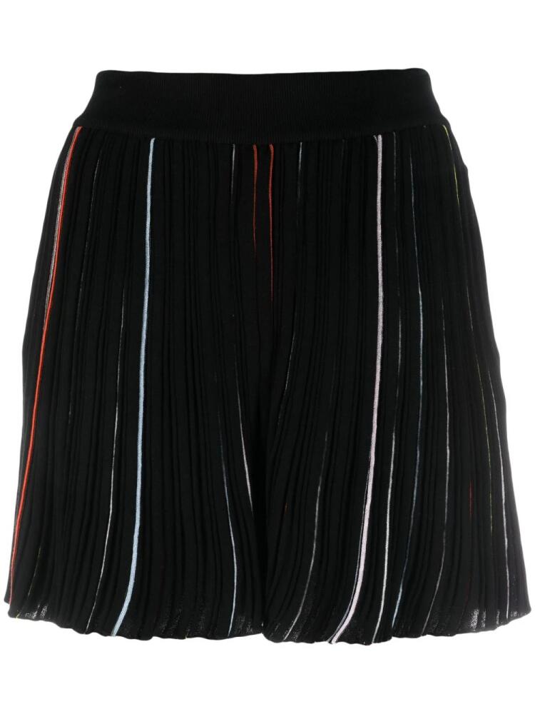 Sonia Rykiel contrast-stripe pleated shorts - Black Cover