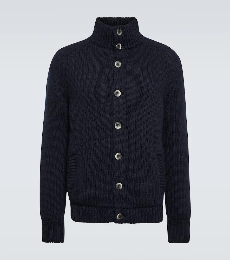 Herno Ribbed-knit wool cardigan Cover