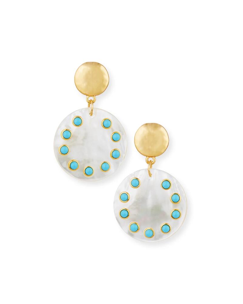 NEST Jewelry Turquoise Studded Mini Mother-of-Pearl Earrings Cover