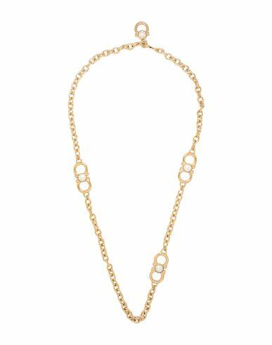 Ferragamo Woman Necklace Gold Brass, Glass Cover