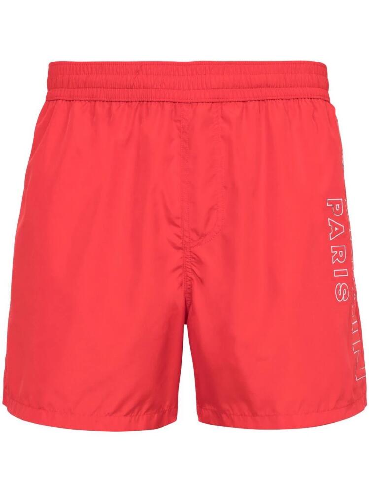 Balmain metallic-logo swim shorts - Red Cover