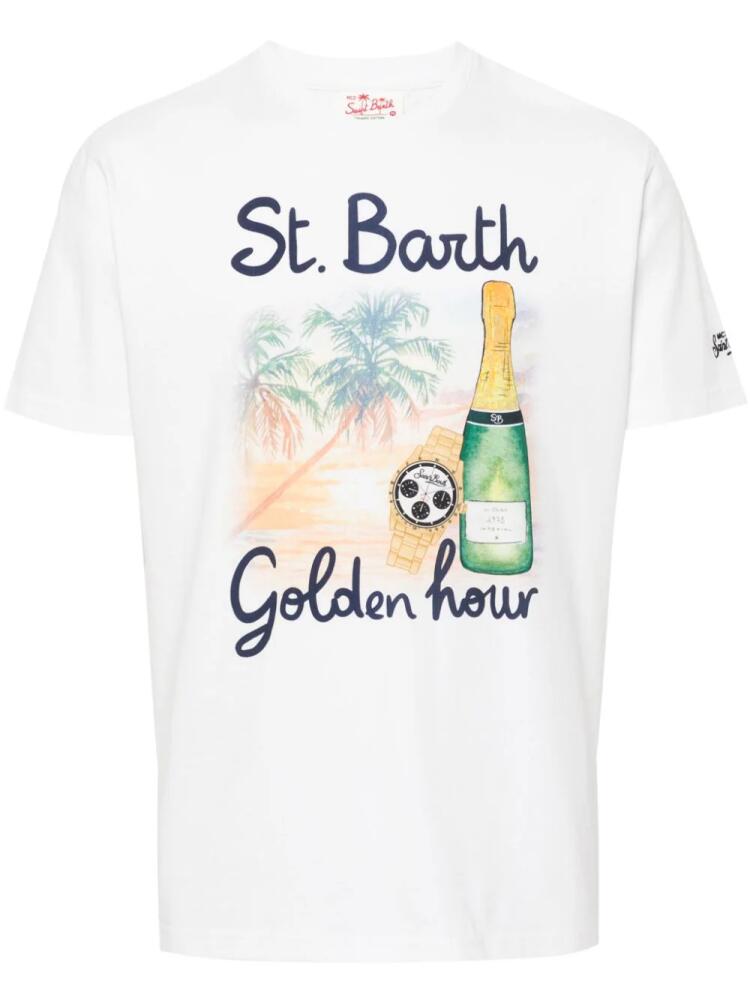 MC2 Saint Barth Golden Hour-print T-shirt - White Cover