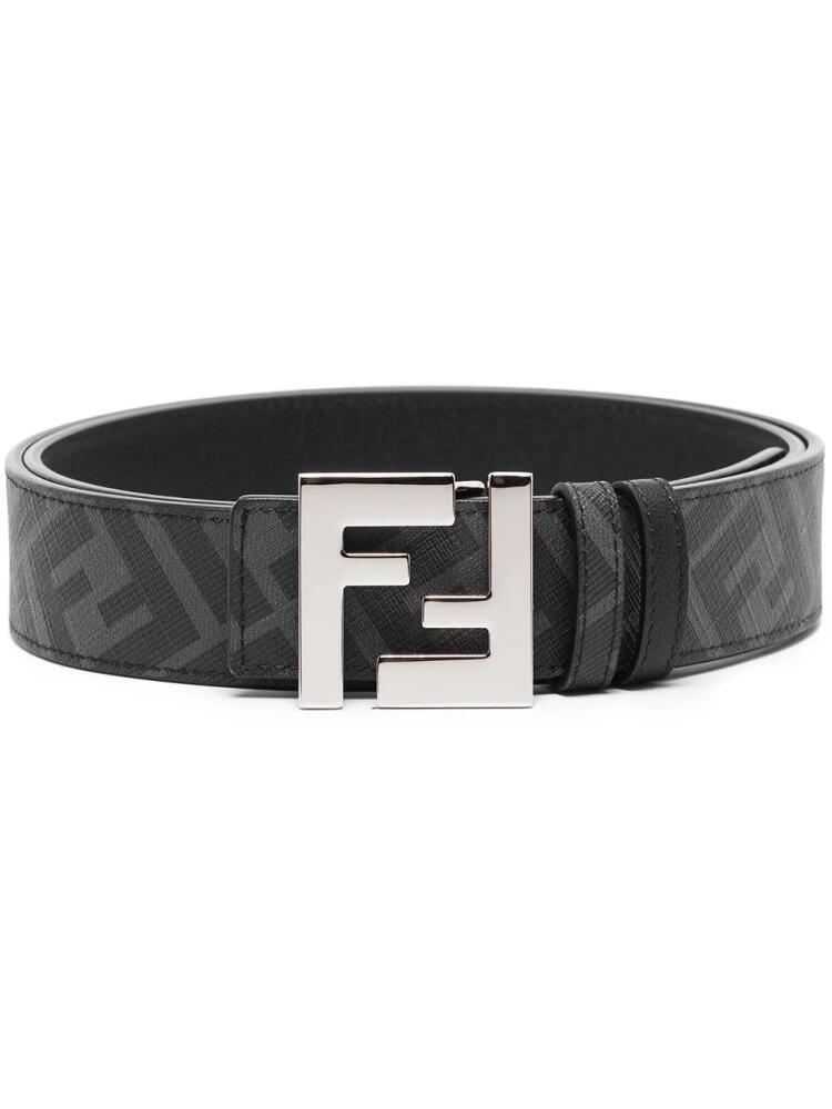 FENDI FF-logo reversible leather belt - Black Cover