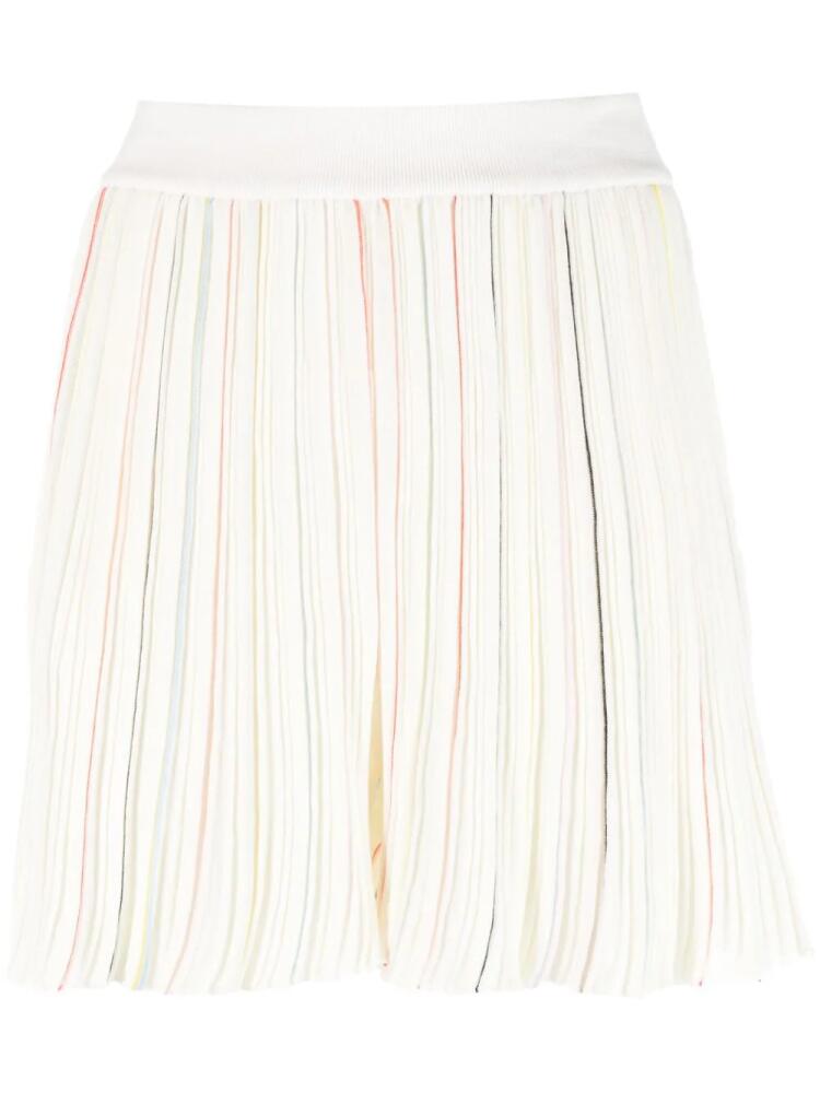 Sonia Rykiel contrast-stripe pleated shorts - Neutrals Cover