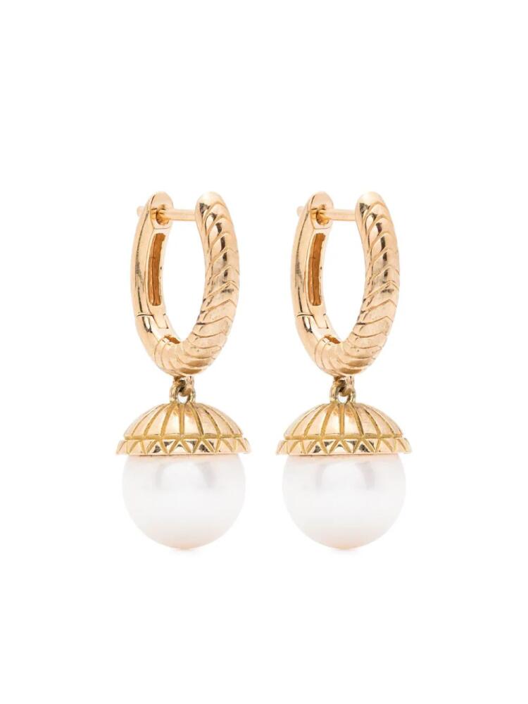 Harwell Godfrey 18kt yellow gold pearl drop earrings Cover