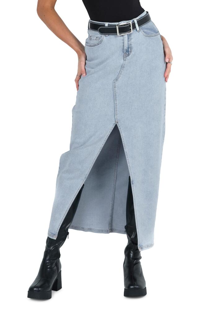 Princess Polly Batkins High Waist Denim Skirt in Light/Pastel Blue Cover