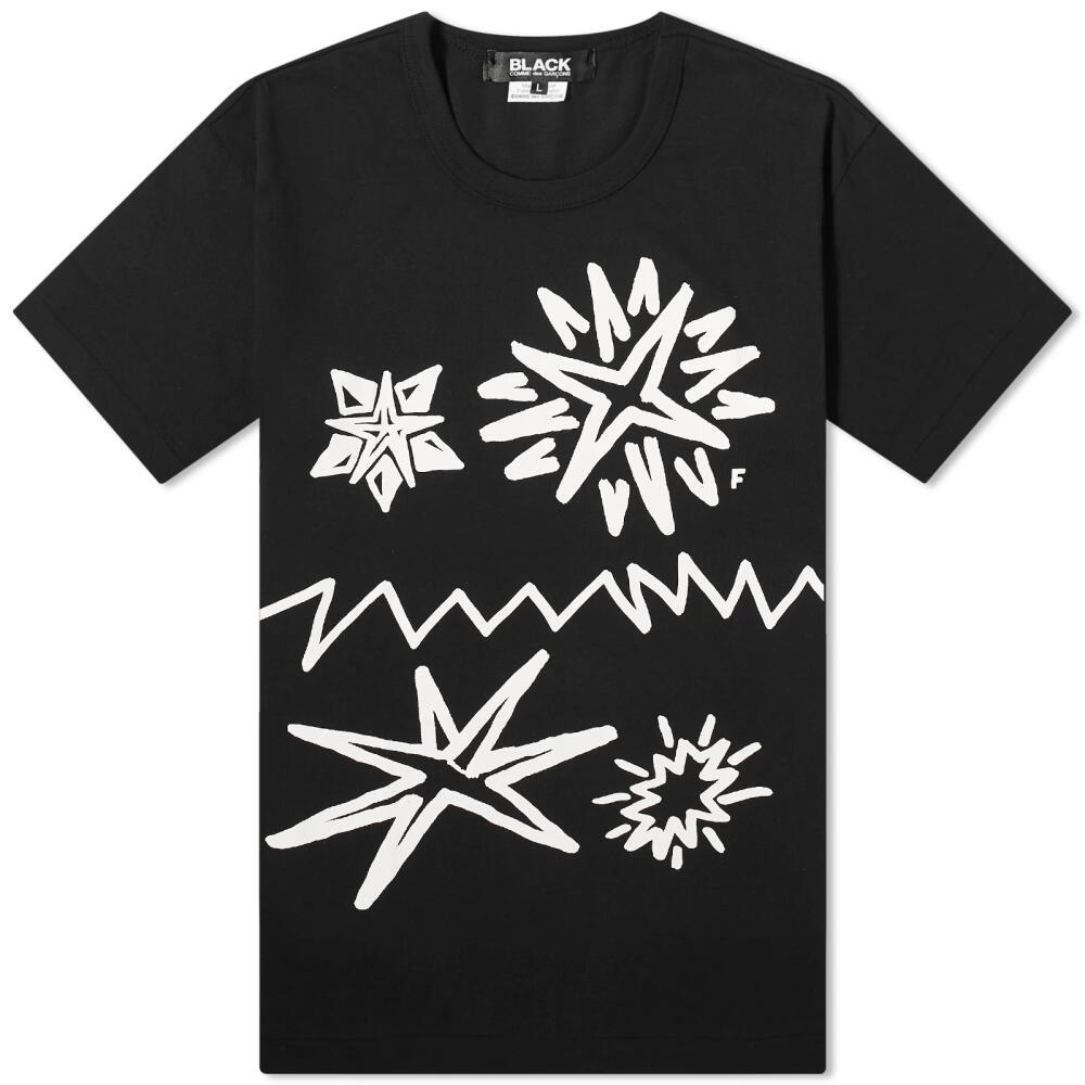 Comme des Garçons Men's x Filip Pagowski Stars Print T-Shirt in Black Cover