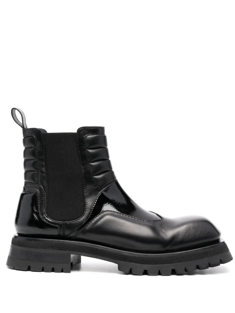 Balmain panelled quilted boots - Black Cover