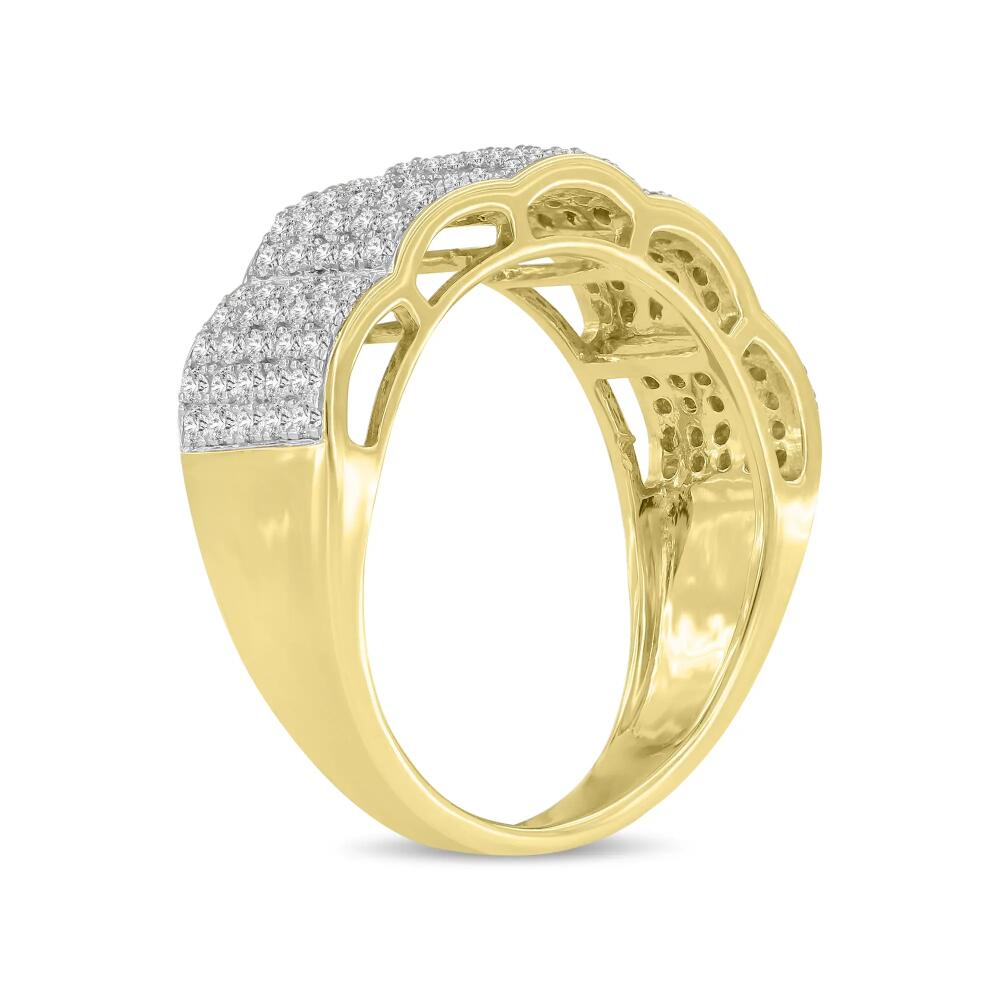 LuvMyJewelry Articulix Unisex Diamond Band Ring in 10K Gold in 10K Yellow Gold Cover