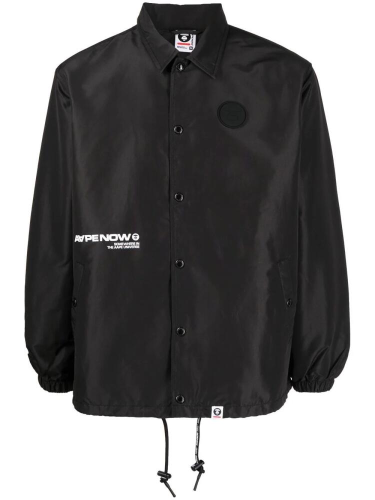 AAPE BY *A BATHING APE® logo-print shirt jacket - Black Cover