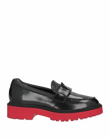 Hogan Woman Loafers Black Soft Leather Cover