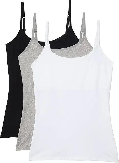 PACT Organic Cotton Shelf Bra Camisole 3-Pack (Basics) Women's Sleeveless Cover