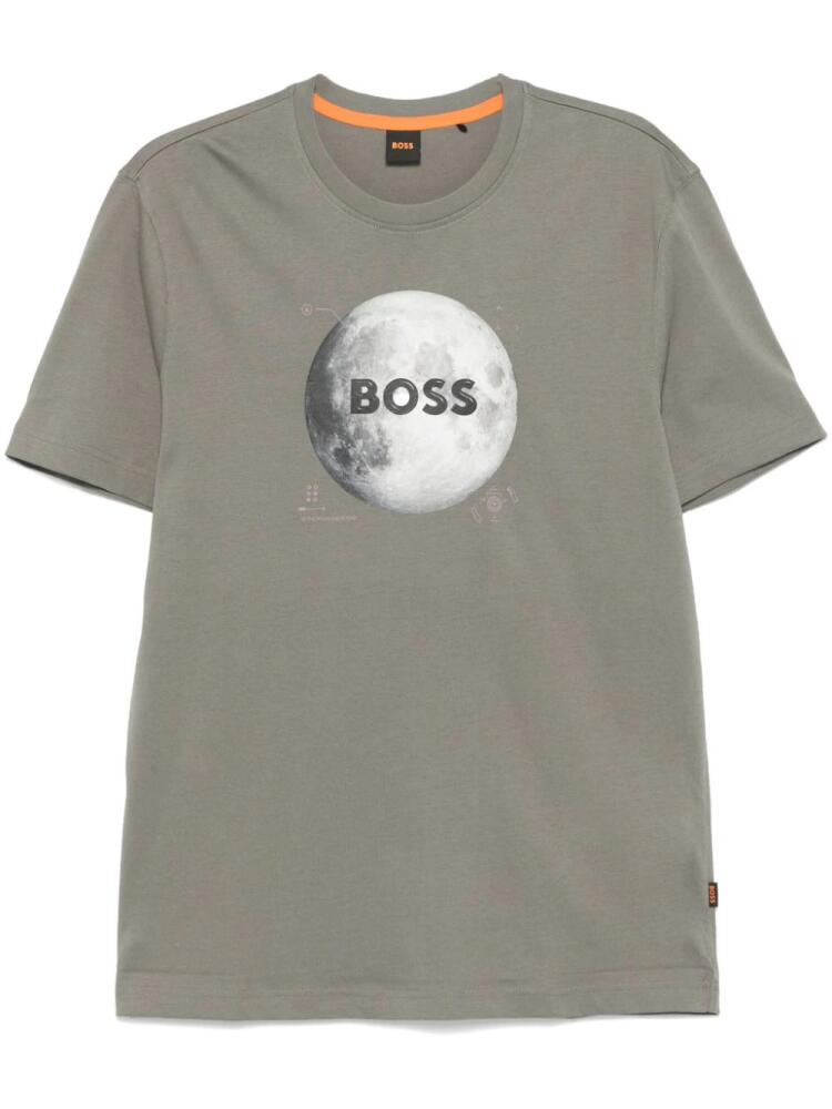 BOSS logo-print T-shirt - Green Cover