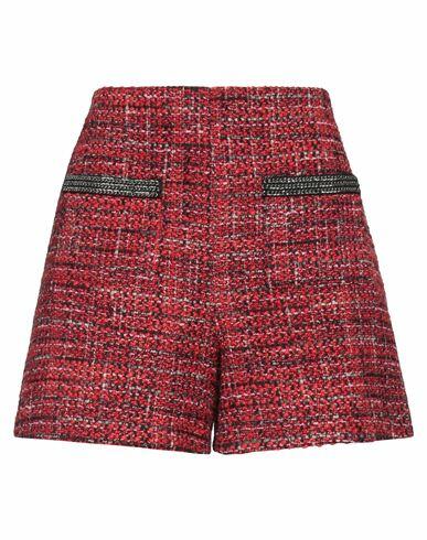 Maje Woman Shorts & Bermuda Shorts Tomato red Acrylic, Polyester, Wool, Synthetic fibers, Cotton Cover