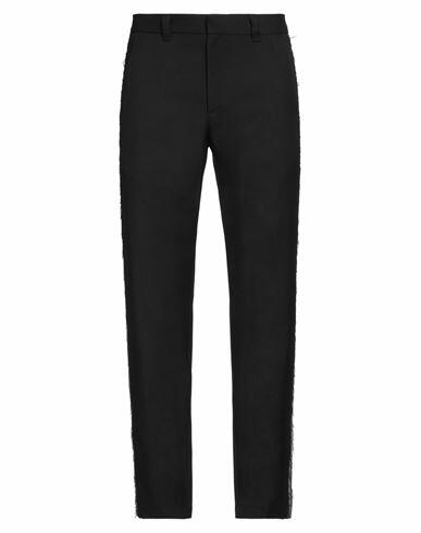 Diesel Man Pants Black Polyester, Virgin Wool, Cotton Cover