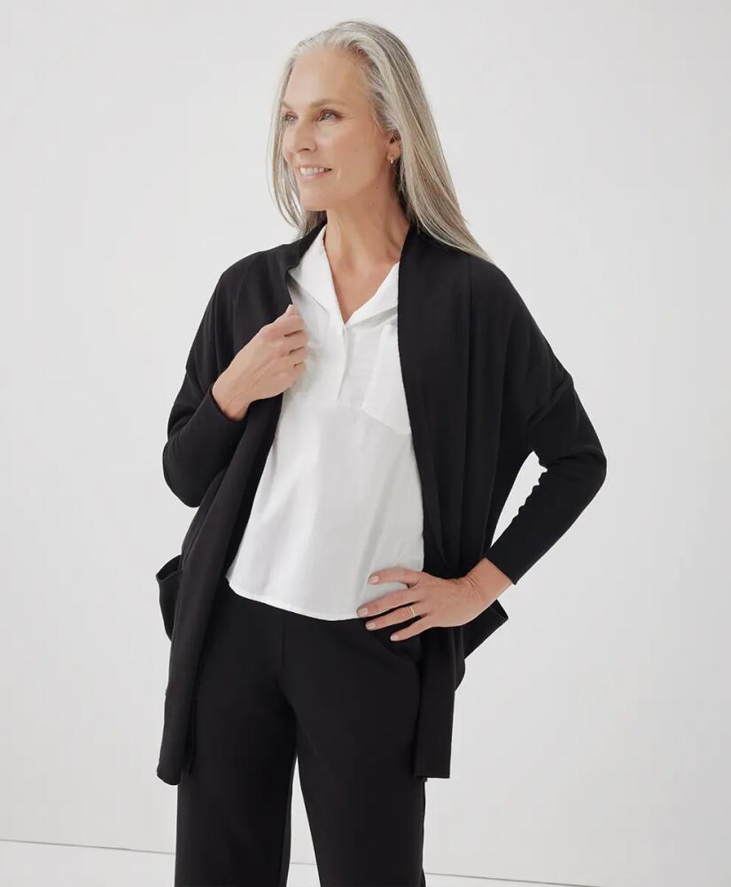 Pact Organic Cotton Airplane Cardigan in Black Cover