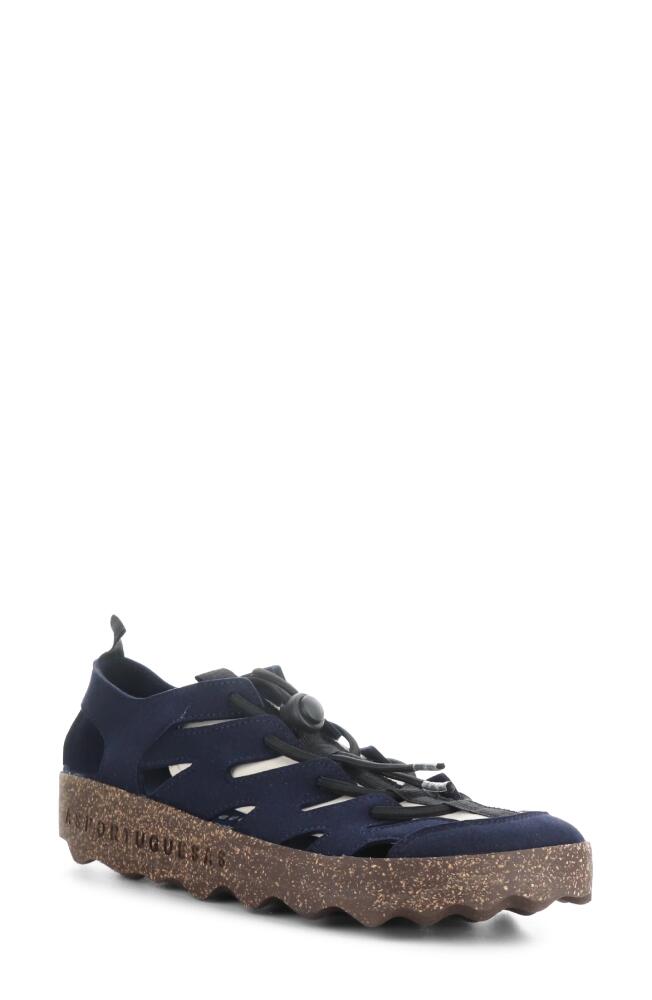 Asportuguesas by Fly London Cure Sneaker in Navy Eco Faux Suede Cover