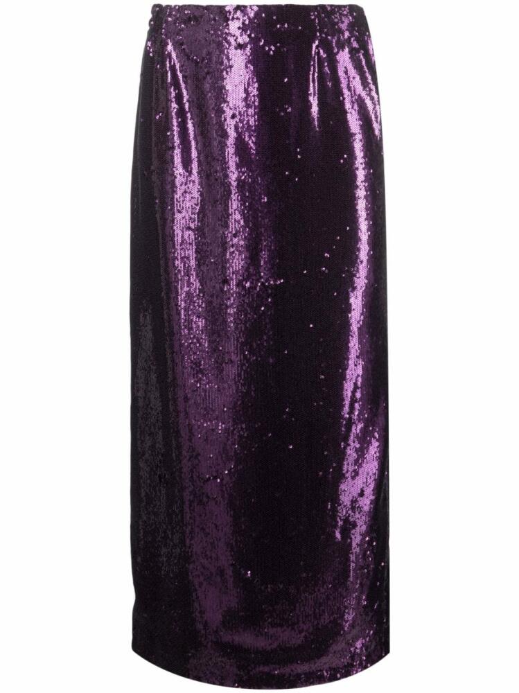 Philosophy Di Lorenzo Serafini sequined pencil midi skirt - Purple Cover