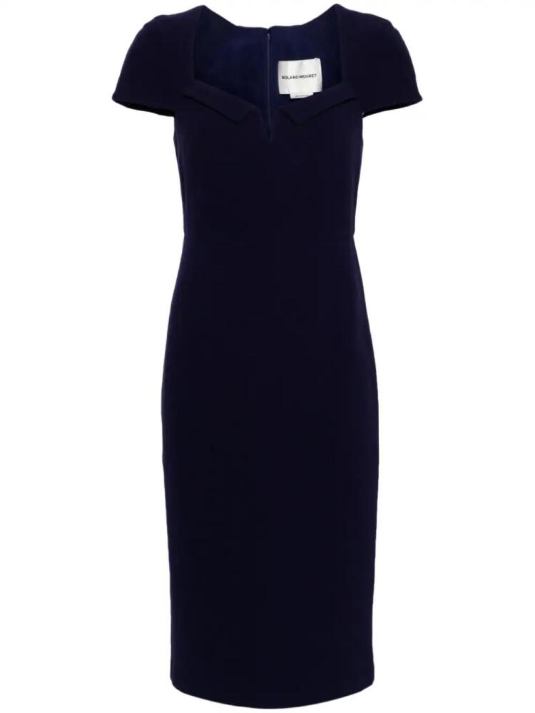 Roland Mouret crepe wool midi dress - Blue Cover