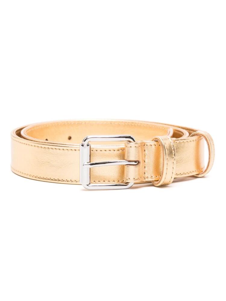 Comme Des Garçons Wallet metallic leather belt - Gold Cover