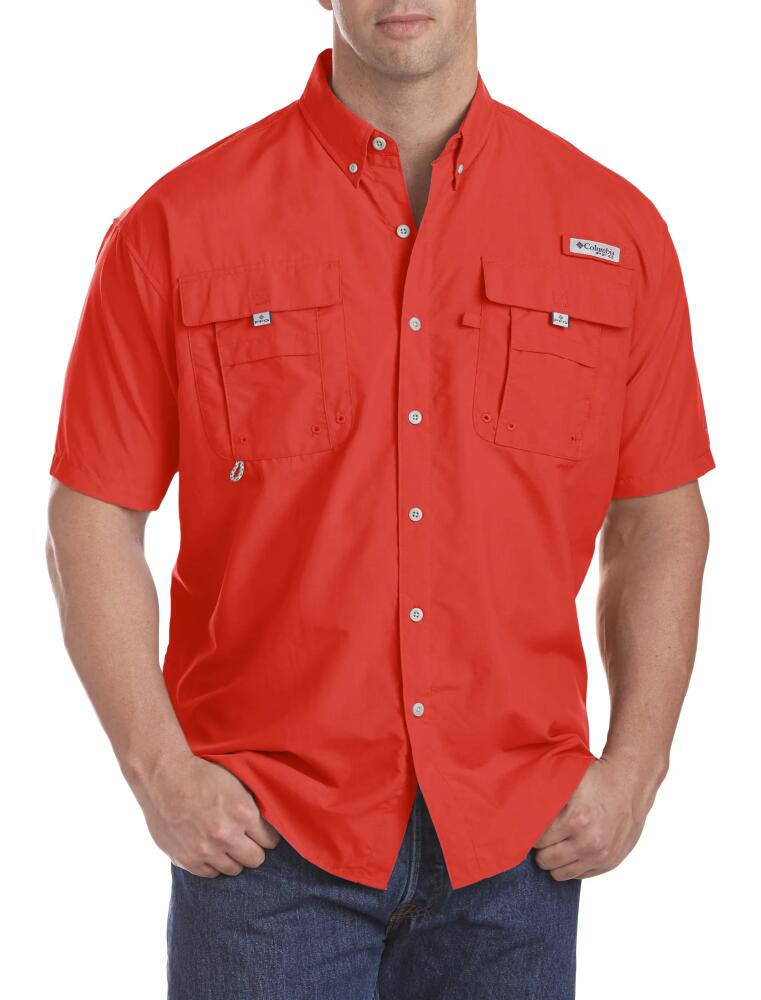 Columbia PFG Bahama II Short-Sleeve Sport Shirt in Red Spark Cover