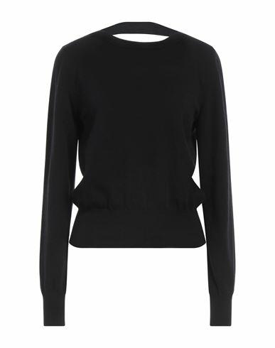 Semicouture Woman Sweater Black Virgin Wool, Cashmere Cover