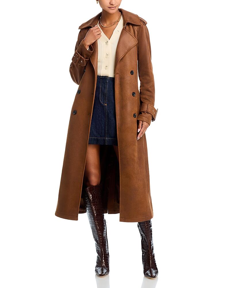 Avec Les Filles Faux Leather Trench Coat Cover