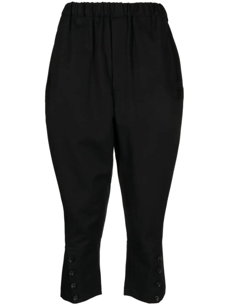 Black Comme Des Garçons drop-crotch cropped trousers Cover