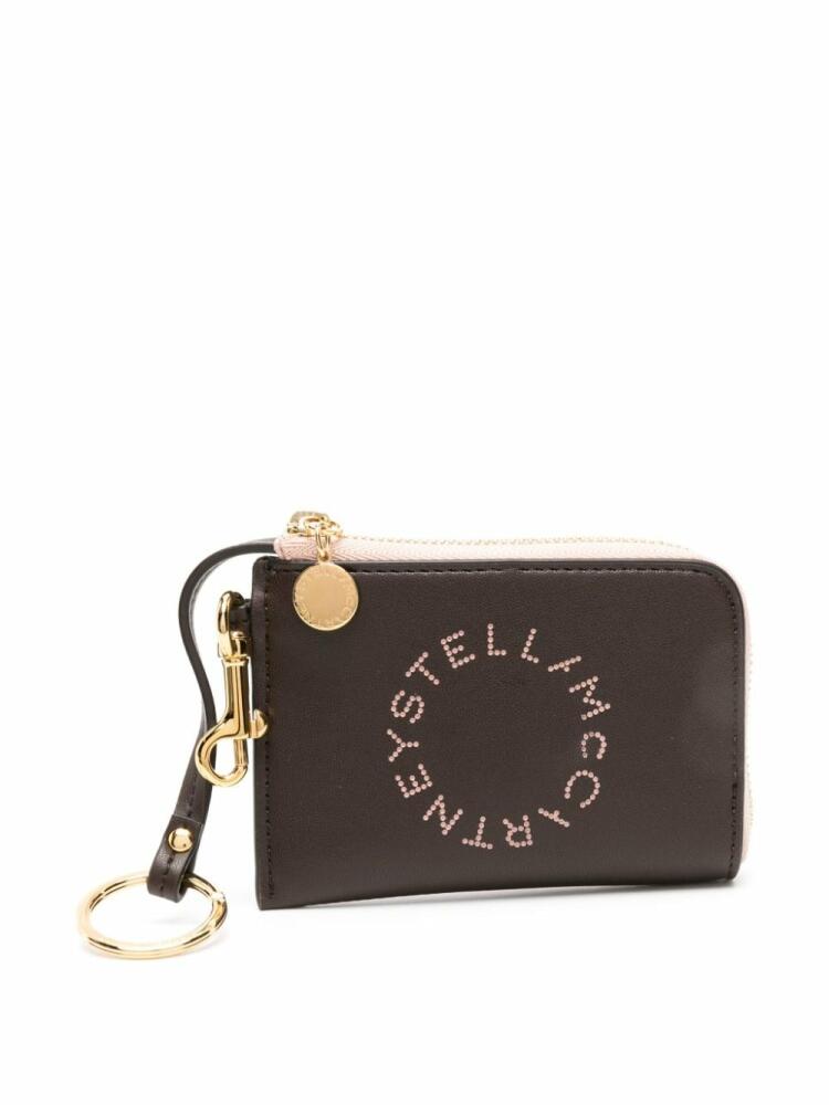 Stella McCartney logo-print bicolour wallet - Brown Cover