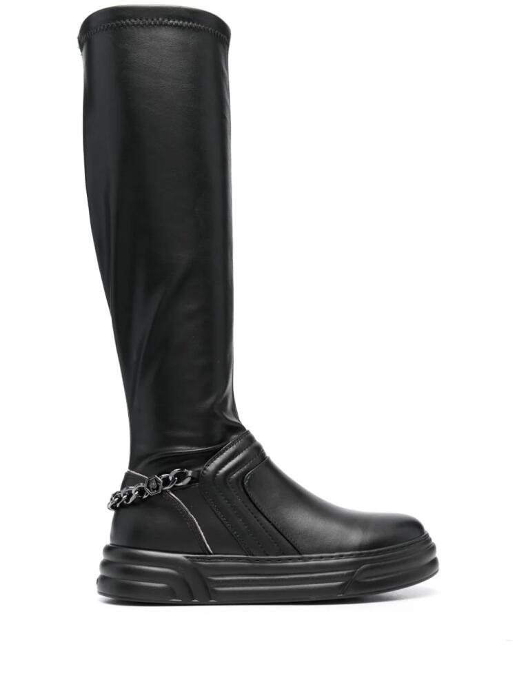 LIU JO Cleo 35mm chain-link boots - Black Cover