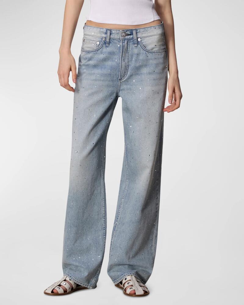 Rag & Bone Logan Wide-Leg Rhinestone Jeans Cover