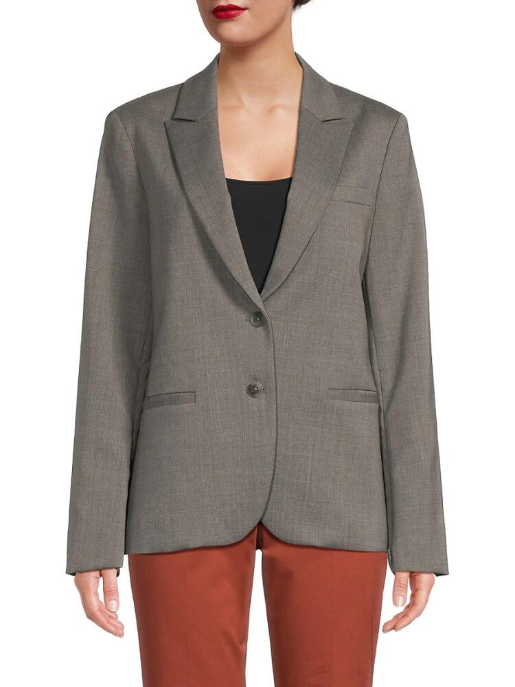 TWP Women's Virgin Wool Blend Boyfriend Blazer - Heather Grey Cover