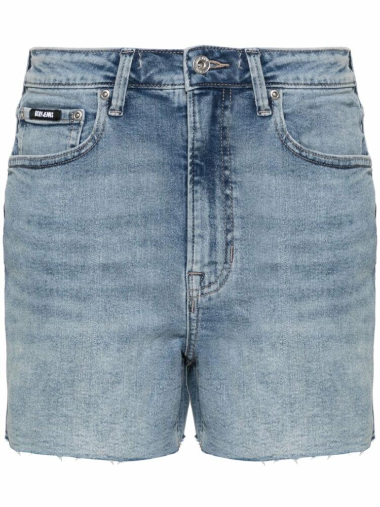 DKNY Kent high-rise denim shorts - Blue Cover