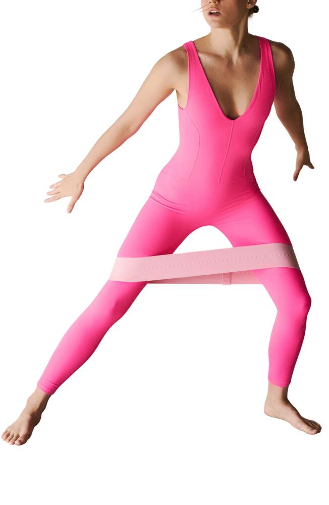 FP Movement by Free People Never Better Strappy Back Jumpsuit in Hot Pink Cover