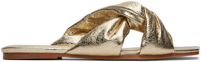 Studio Amelia Gold Pillow Loop Sandals Cover