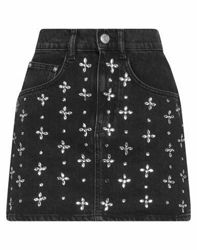 Maje Woman Denim skirt Black Cotton Cover